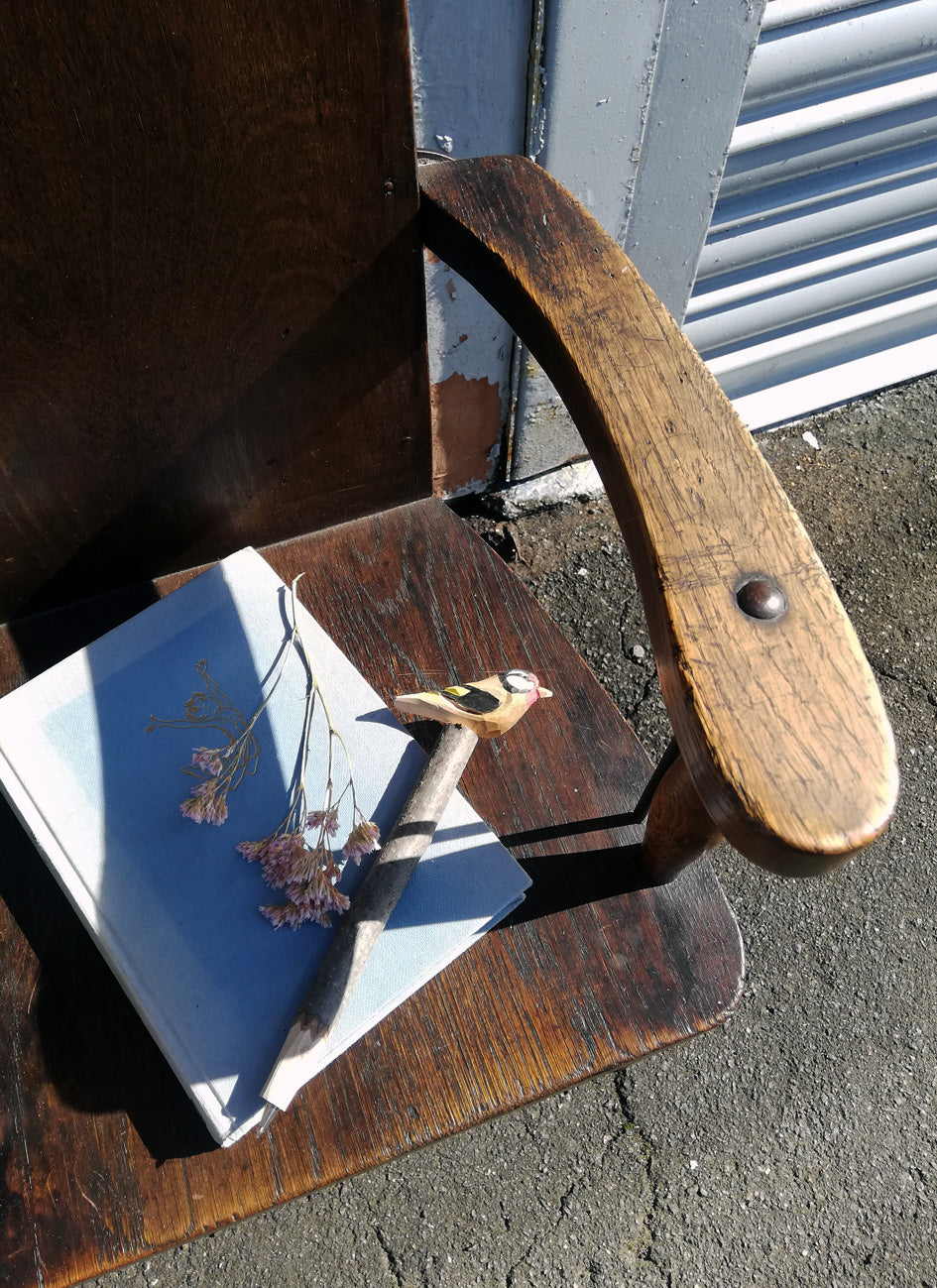 Antique hand made wooden children's school chair