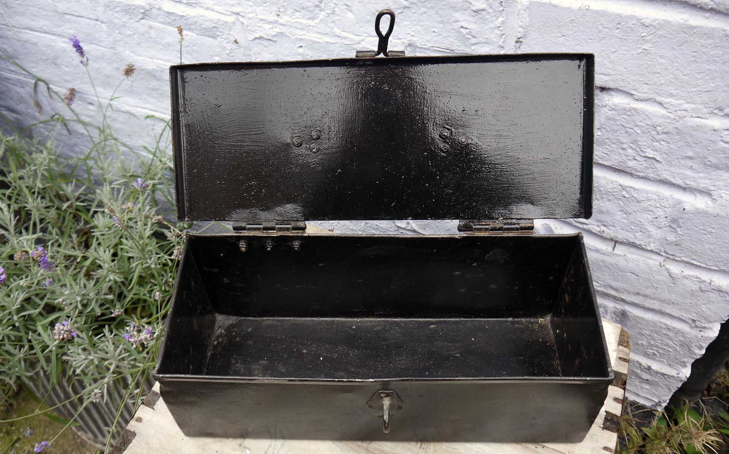 Beautiful black vintage tool box