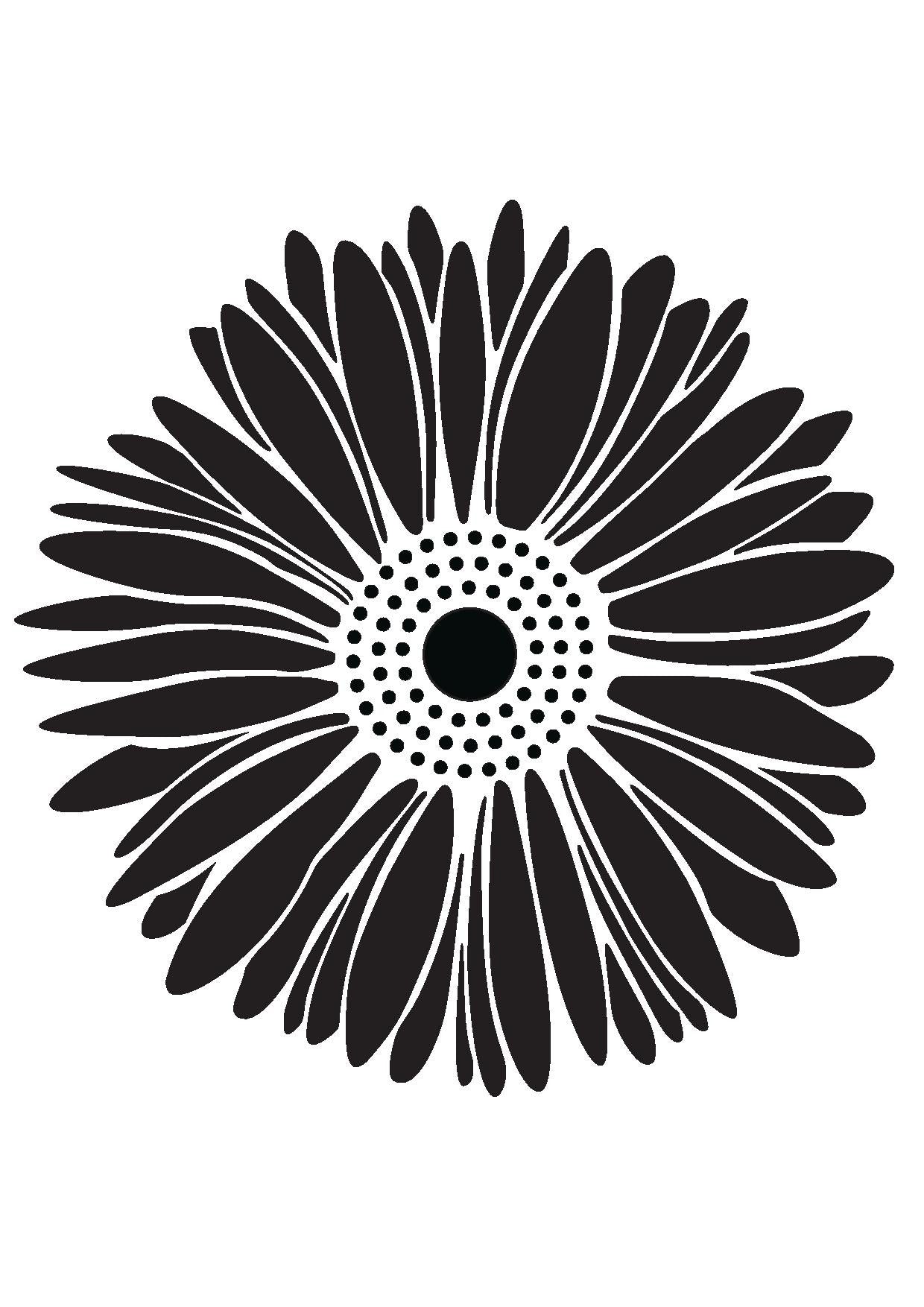Beautiful decorative painted furniture stencils by Beautifully Boho - Gerbera in Bloom