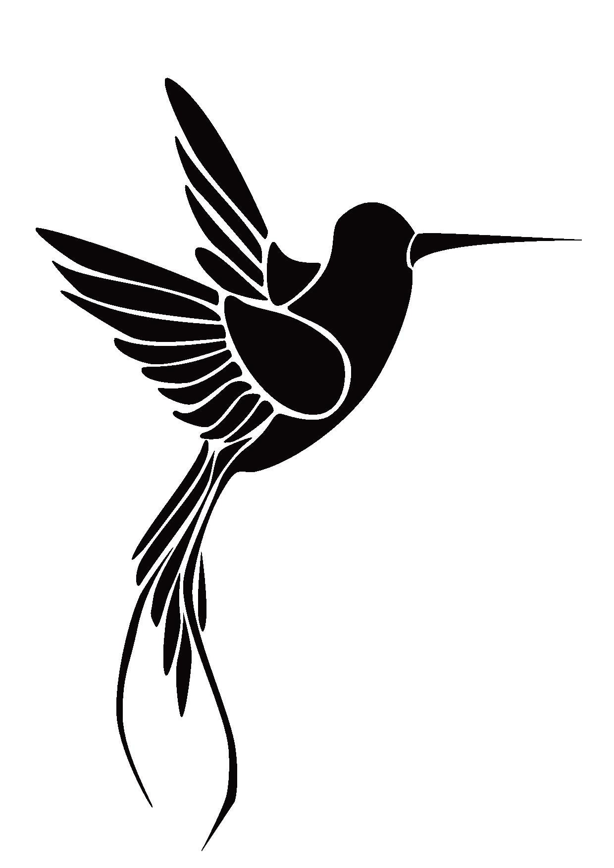 Beautiful decorative painted furniture stencils by Beautifully Boho - Humming Bird