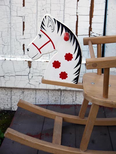 Child's toddlers vintage rocking horse seat