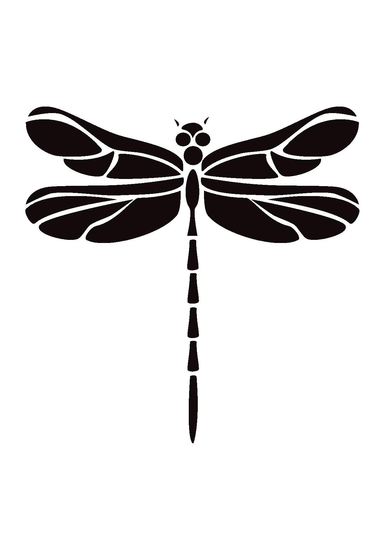 Beautiful decorative painted furniture stencils by Beautifully Boho - Dragonfly