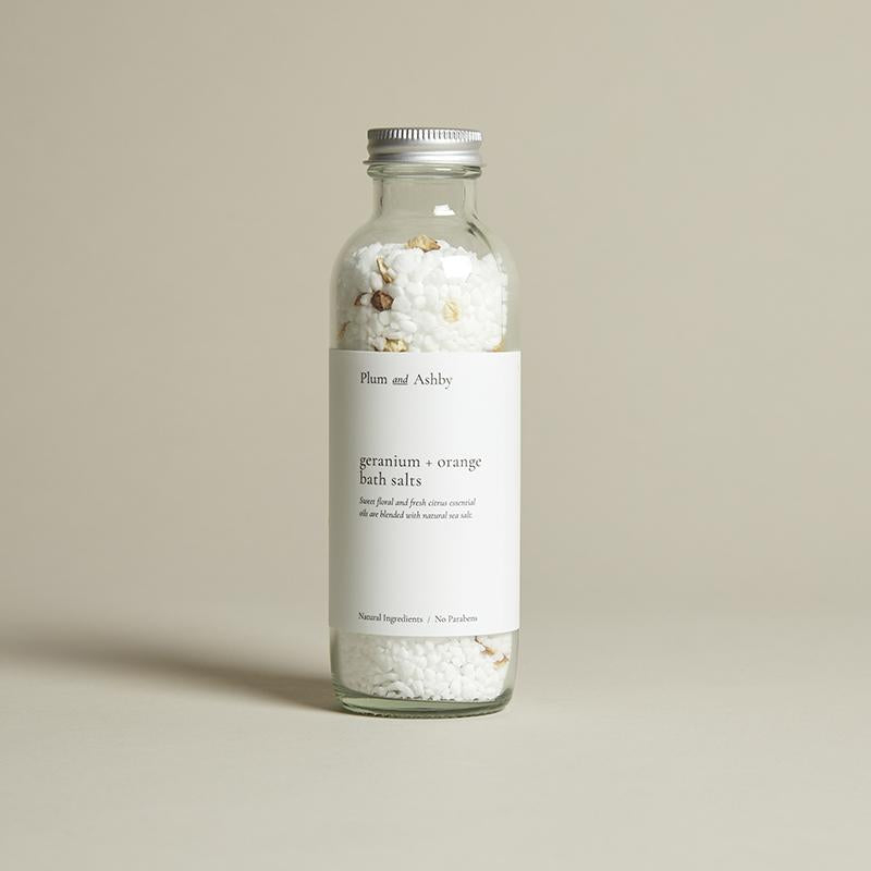 Plum and Ashby Bath Salts - Geranium & Orange Bath Salts