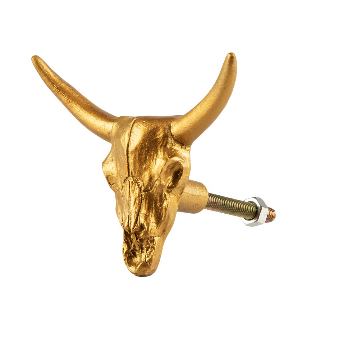 Bronze Golden Buffalo skull Brass effect Drawer furniture Knobs