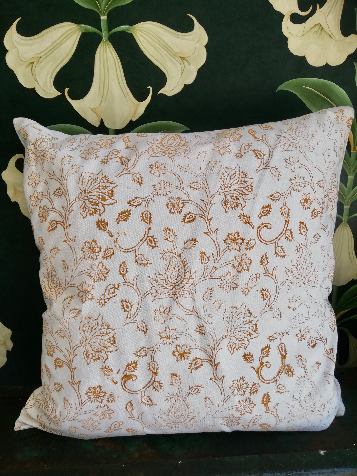 Hand printed cushion