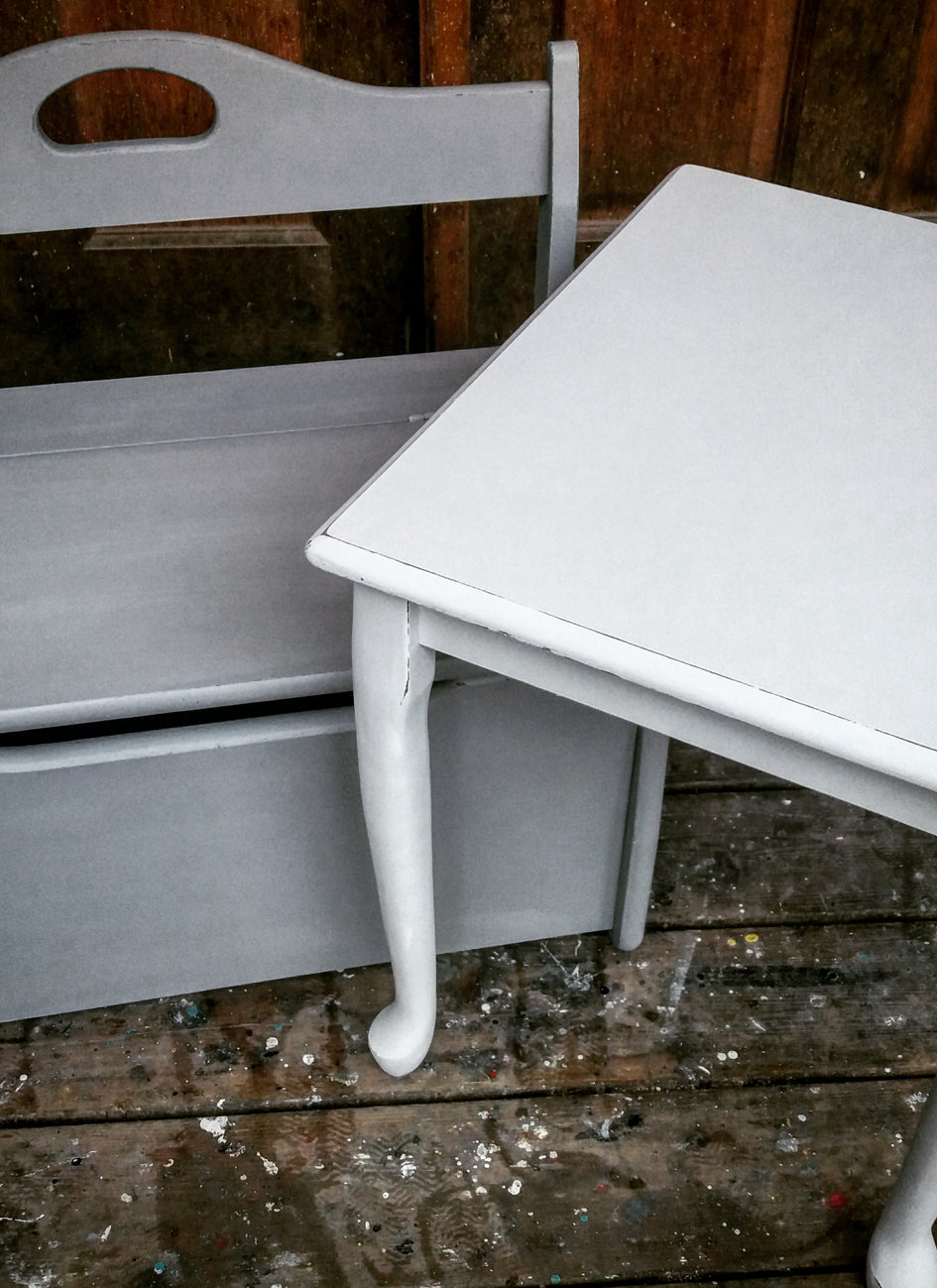 Custom Listing for Elise painted side table and toy chest