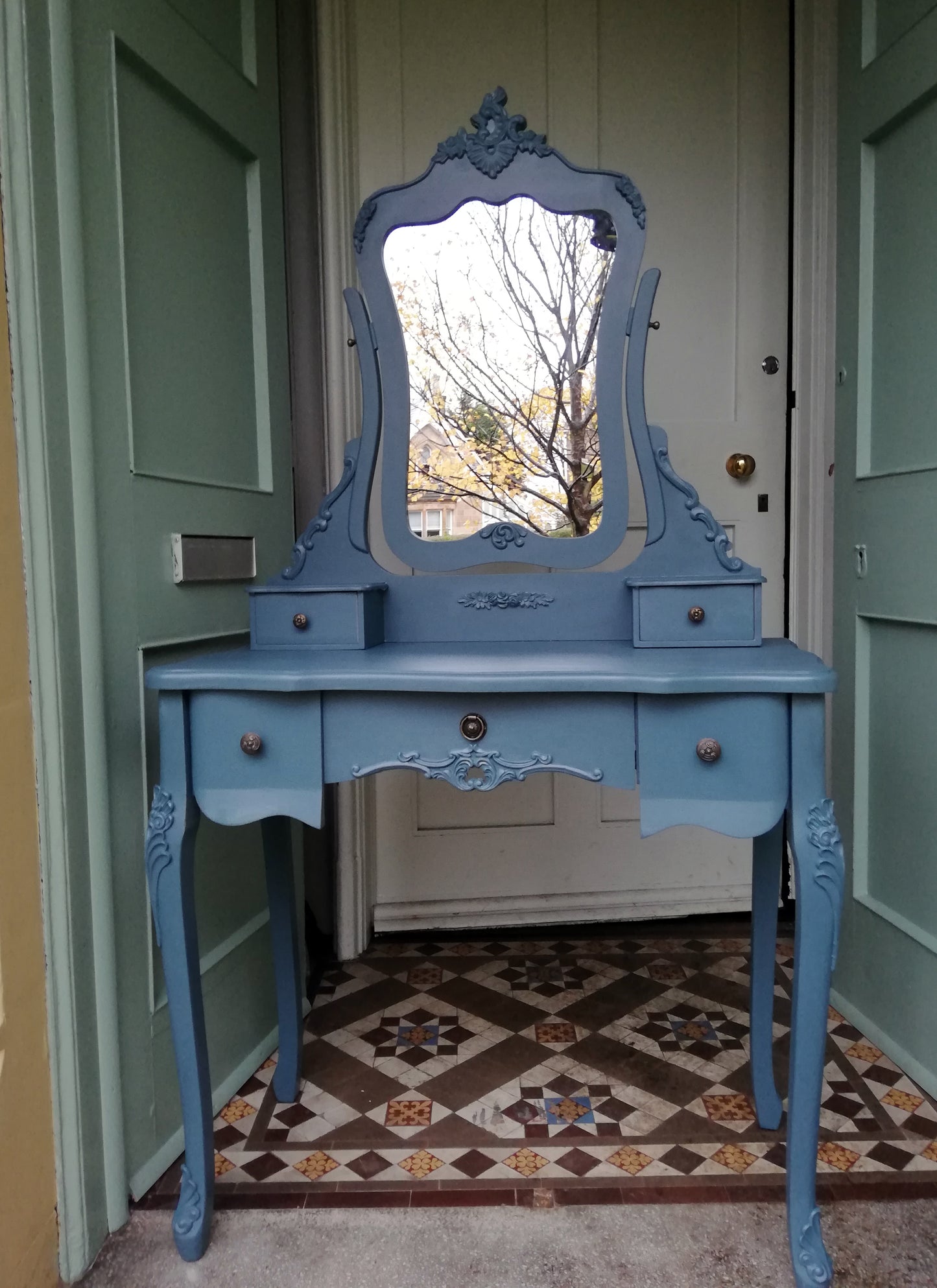 Custom Listing for Robyn - hand painted dressing table