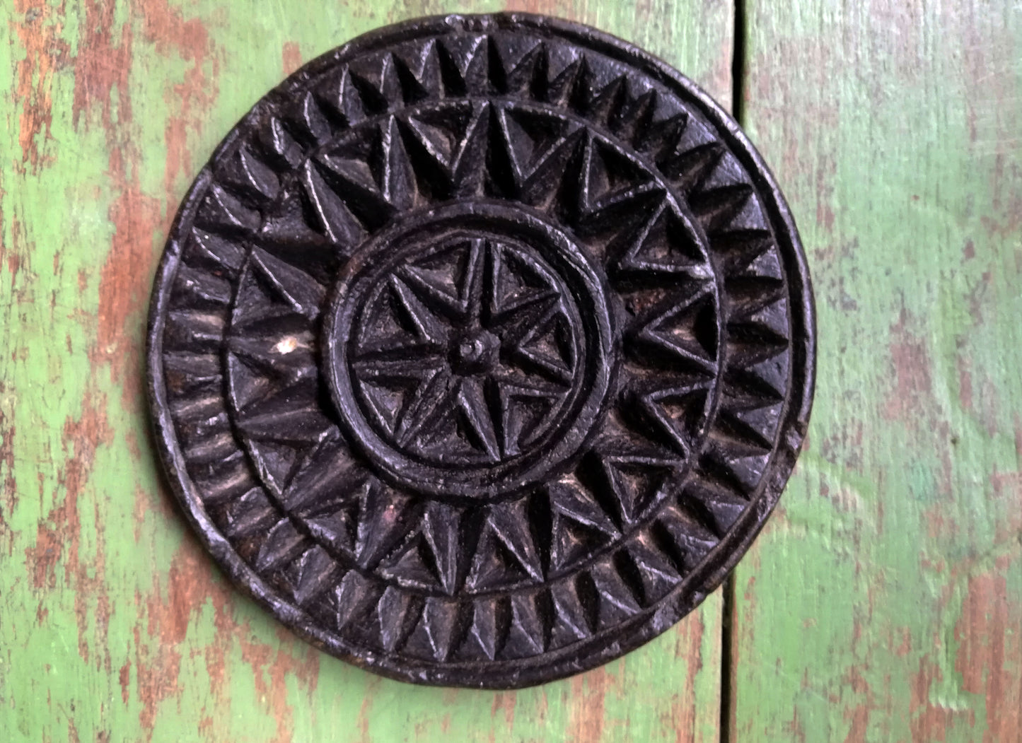Antique stone chapati moulds. These make prefect trivets and pot stands