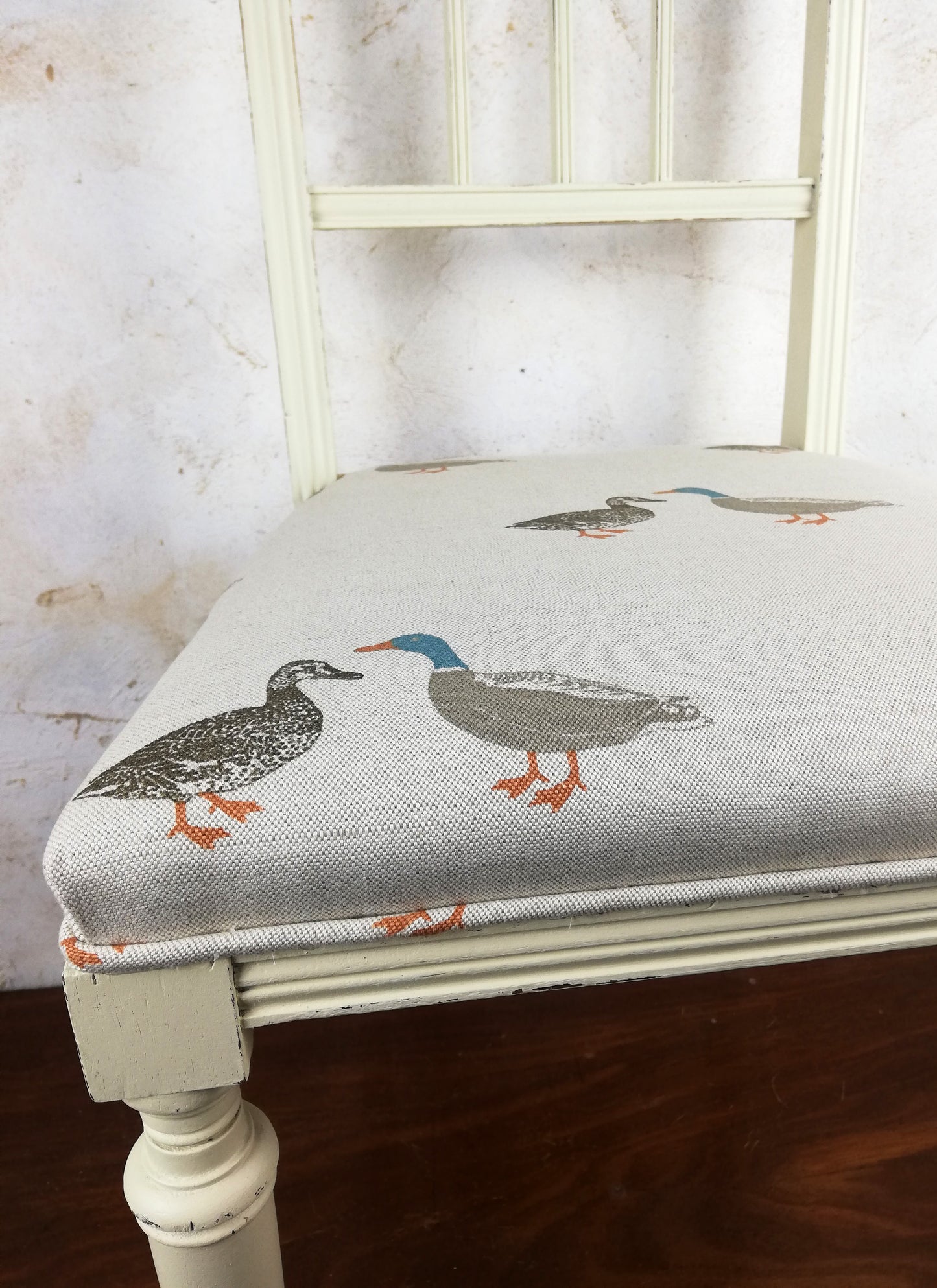 Custom Listing for Julieanne reupholstered and painted desk chair