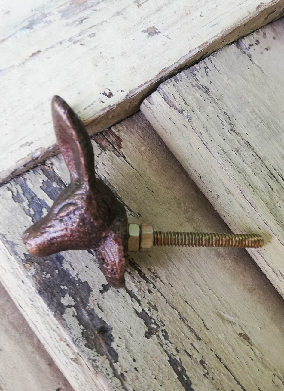 Hare Drawer Knob - New rabbit hare animal furniture knob handle