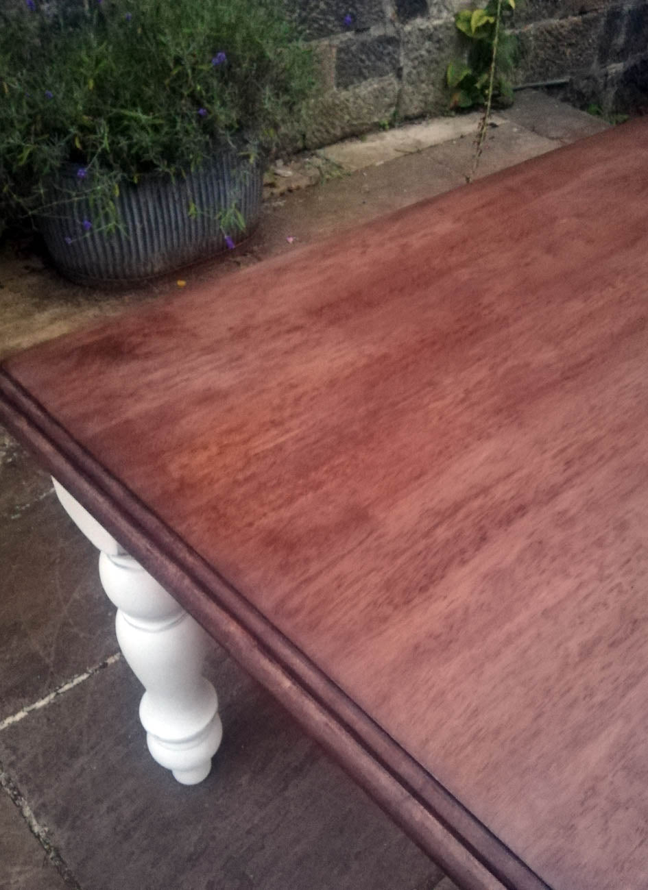 Custom listing for Ellen refurbished dining table and six chairs