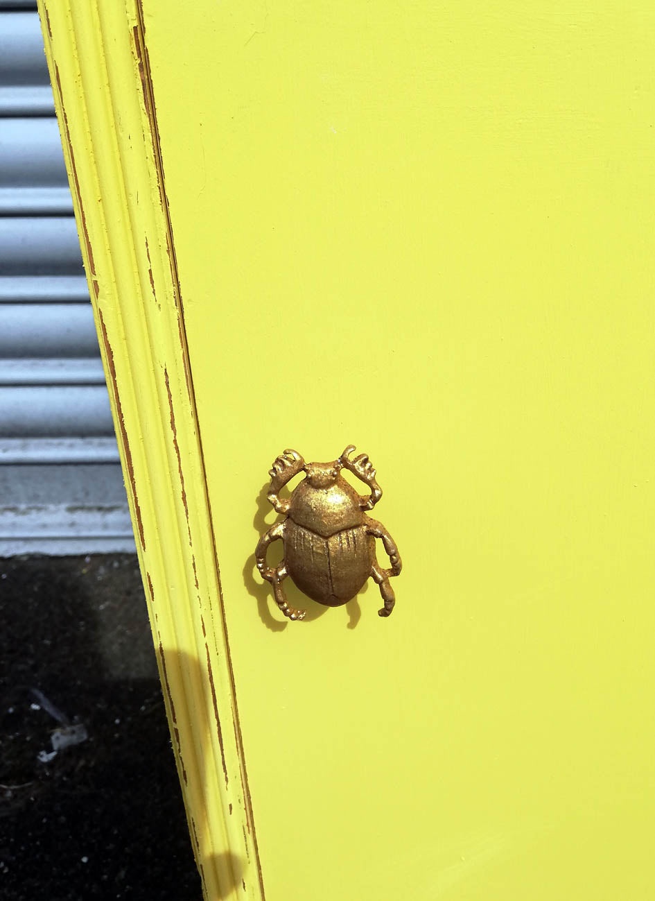 Custom Listing for Sarah Vintage Bedside Cabinet painted in little star with beetle handle
