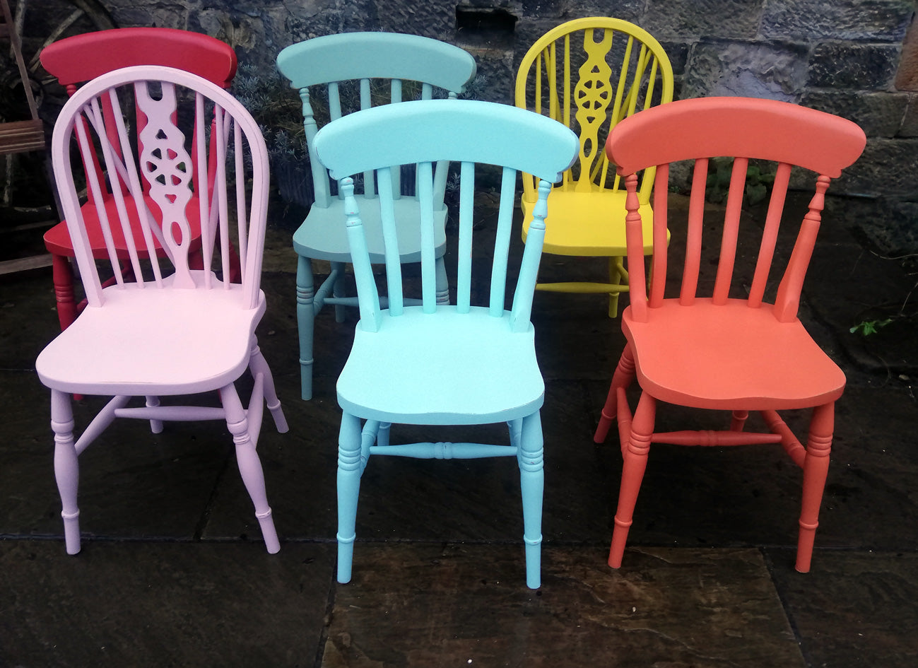 Custom order for Angelica 6 mismatch vintage dining chairs