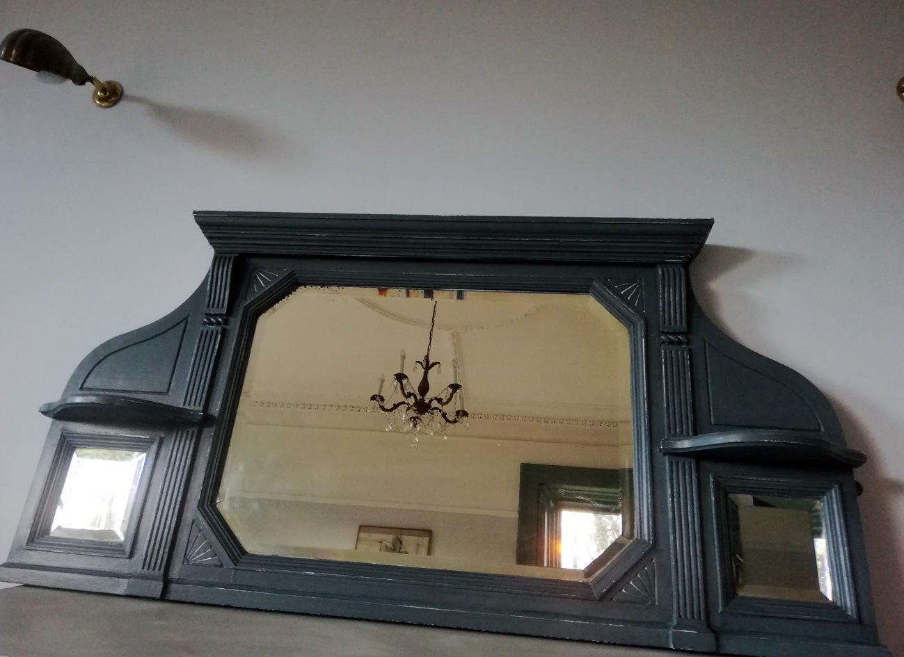 Custom Listing for Geraldine Mirror painted in Dixie bell stormy seas
