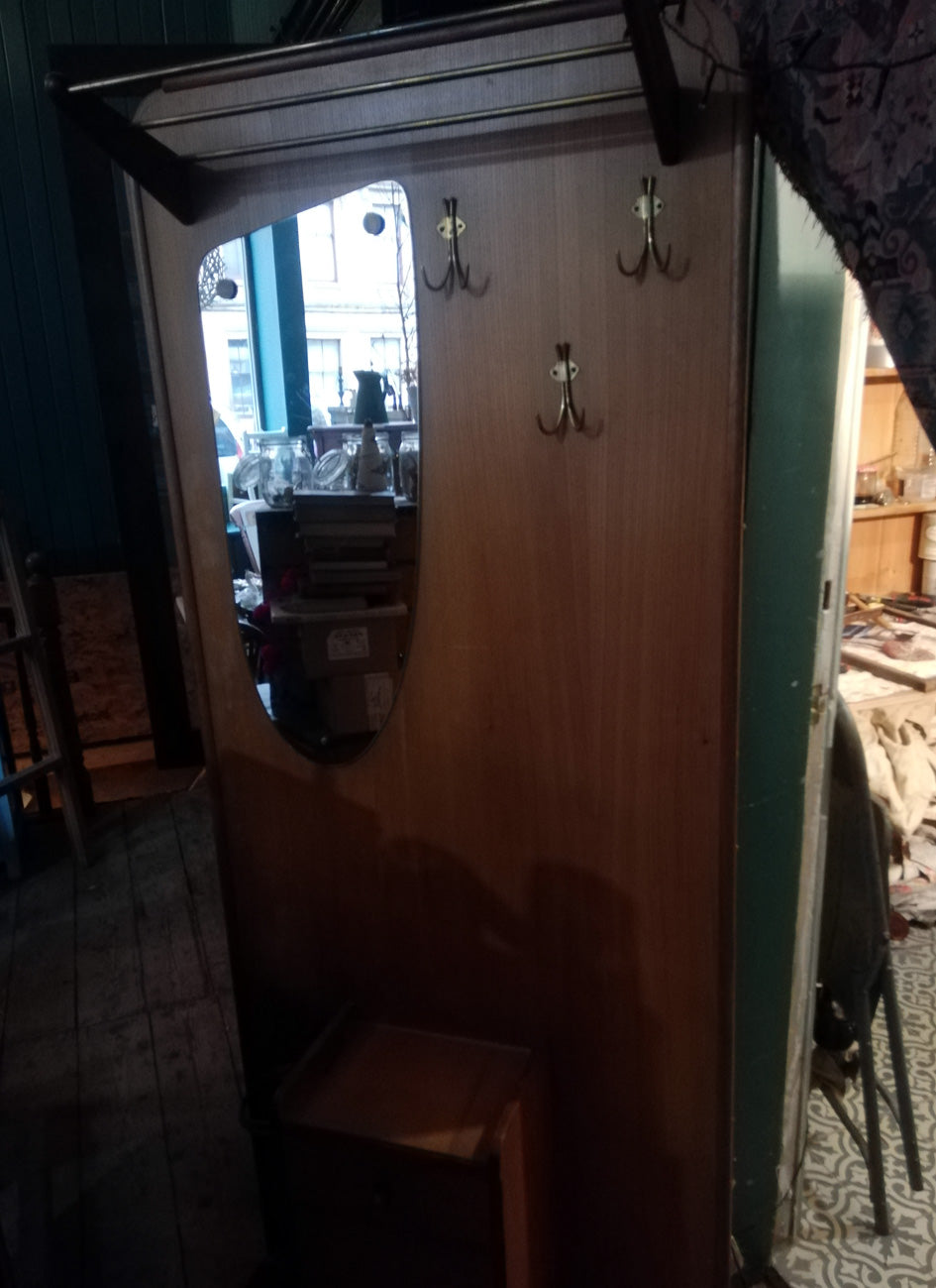 Vintage Mid Century Hall Stand/coat rack available for painting your choice of colour