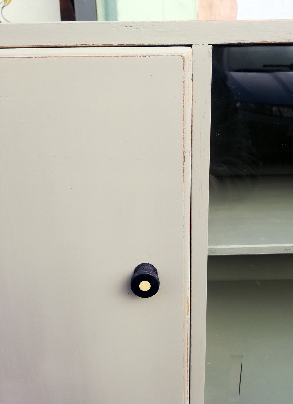 Custom Listing for Claire McGrath Vintage mid century glass fronted book case and chest of drawers