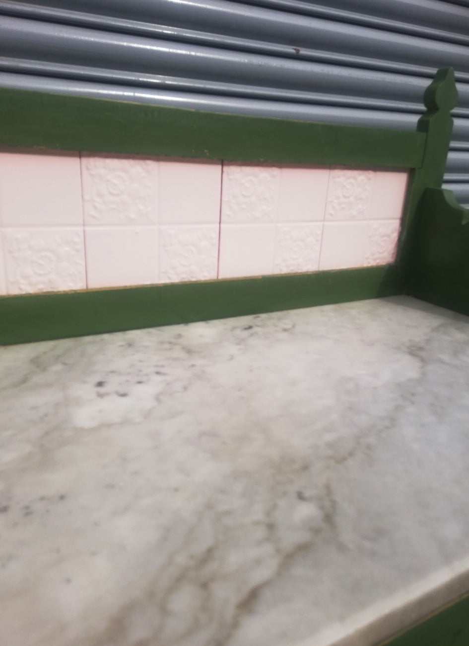 Custom Listing for Laura Buchan - hand painted vintage washstand