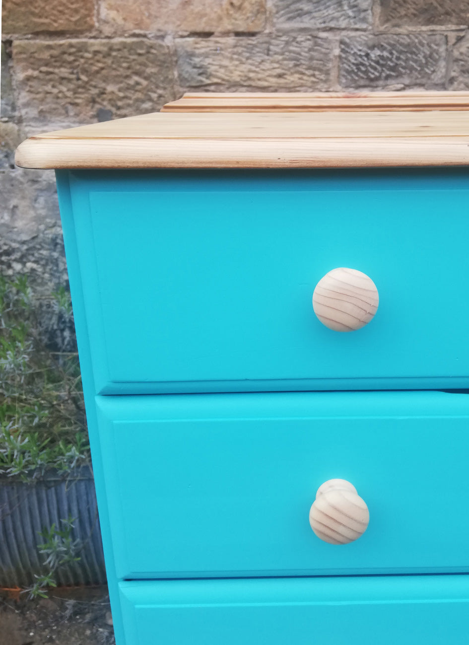 Custom order for Lesley Balharry - painted pine chest of drawers