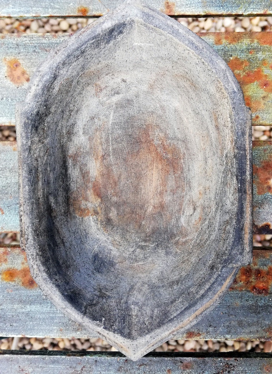 Carved stone soap dishes