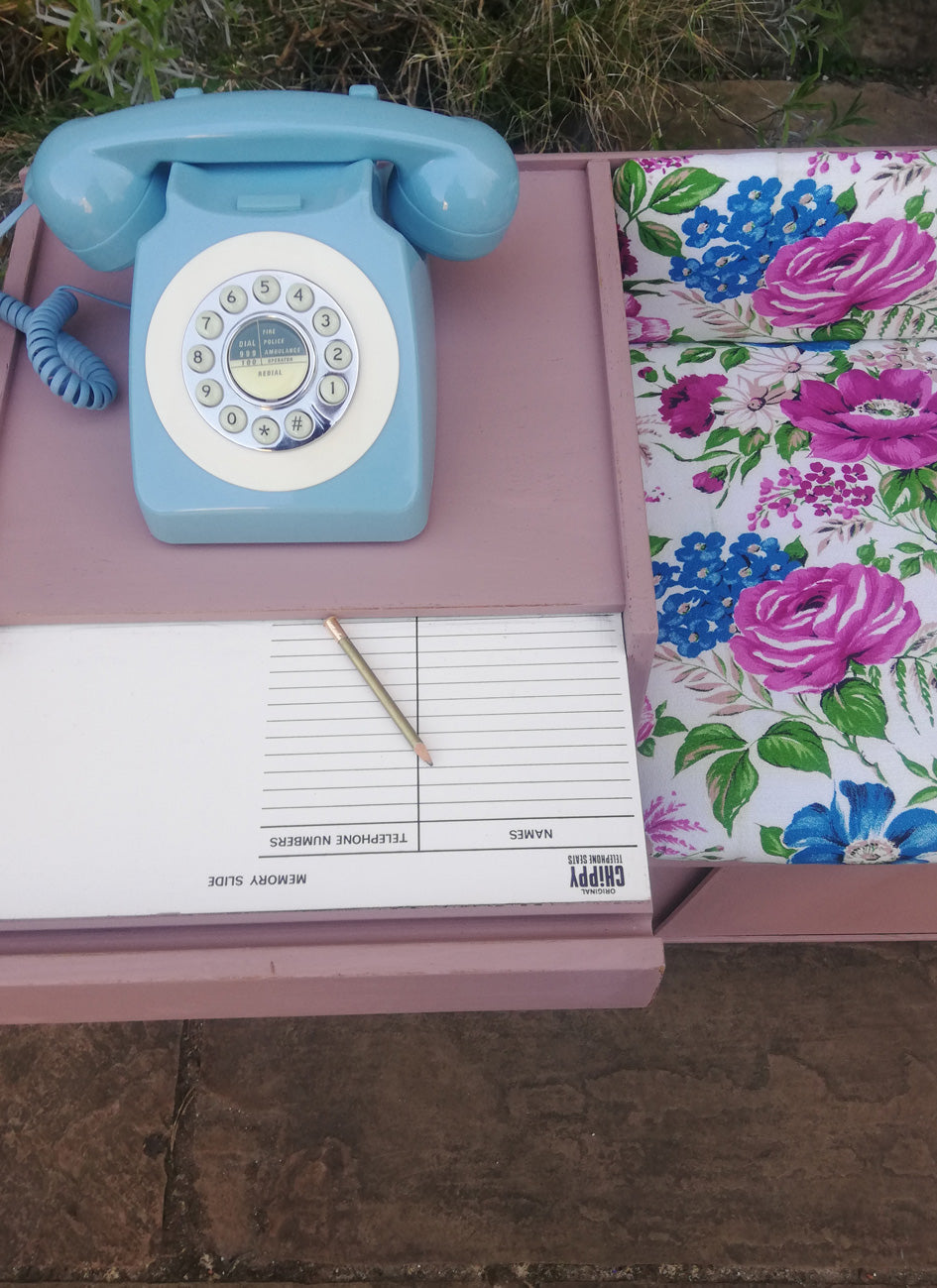 Vintage refurbished telephone table