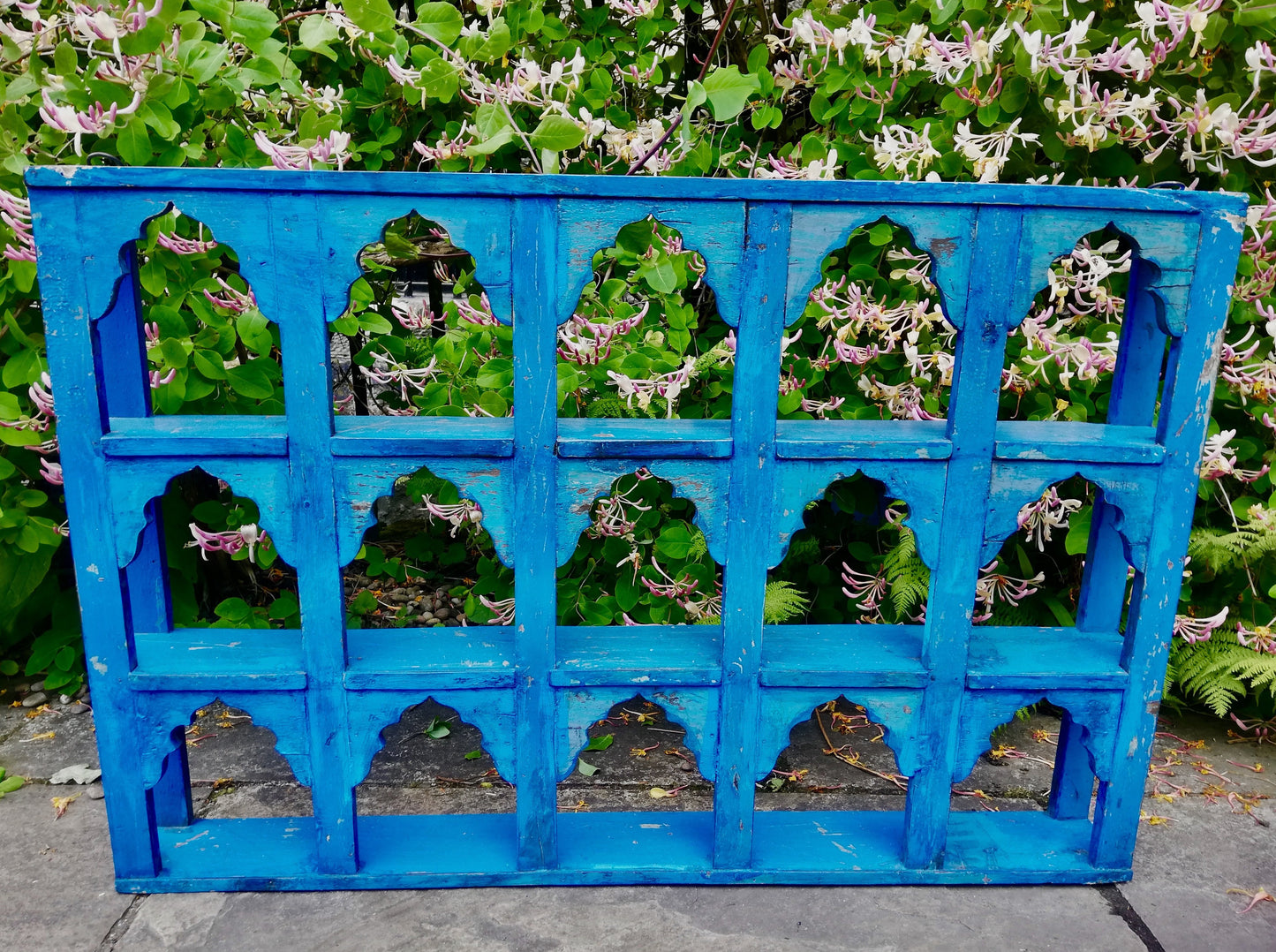Reserved for David set of 2 stunning antique wall shelf with original paintwork and lovely patina
