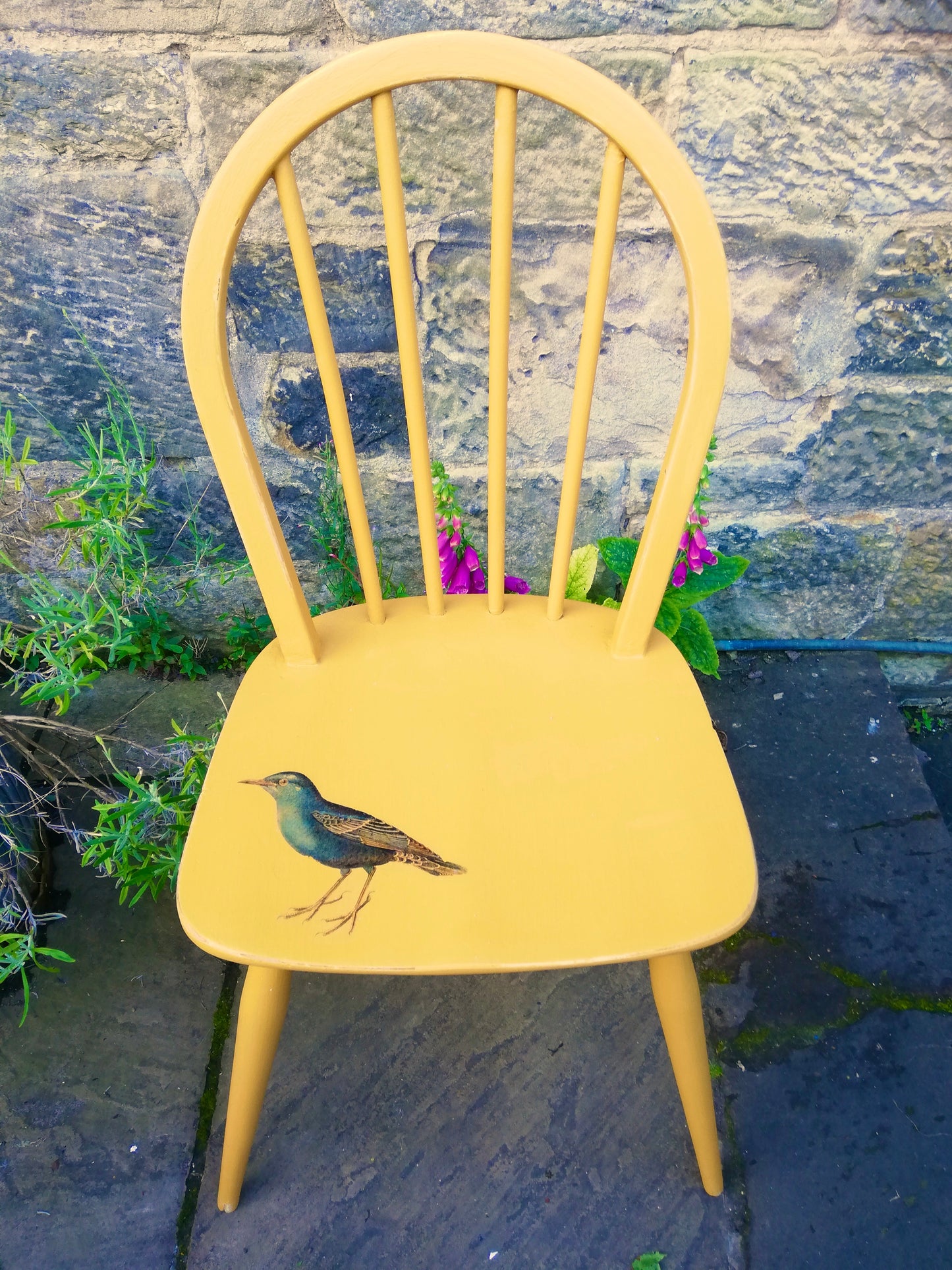 Mismatched vintage dining chair set with your choice of design - painted to order