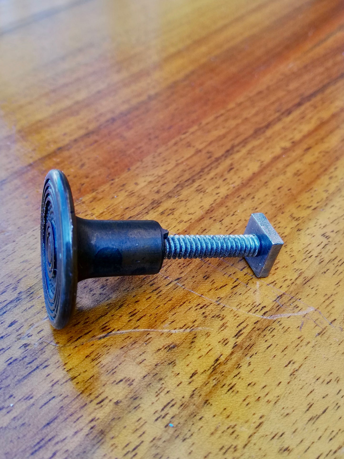Vintage round bronze furniture handle