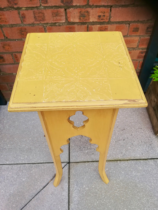 Wooden Plant Stand painted in sunny Annie Sloan Arles