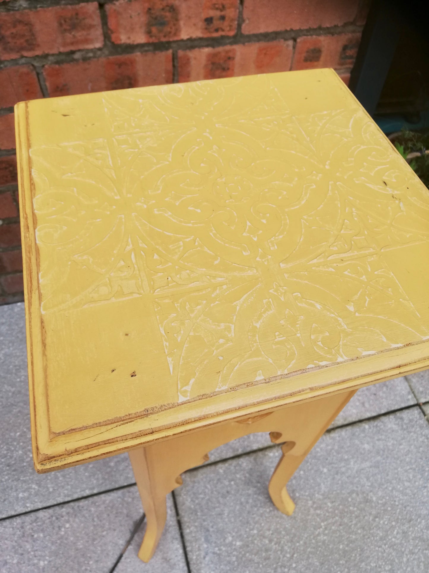 Wooden Plant Stand painted in sunny Annie Sloan Arles