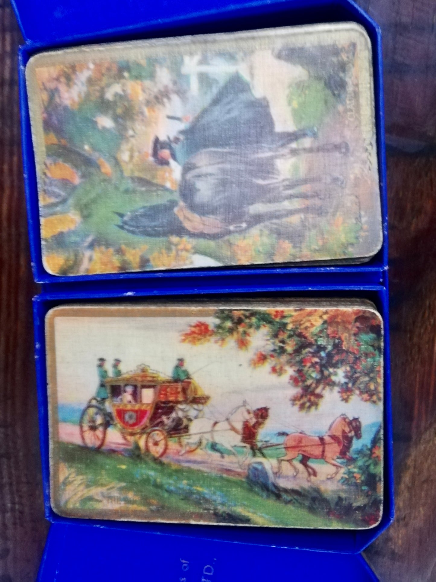 Set of 2 vintage decks of playing cards