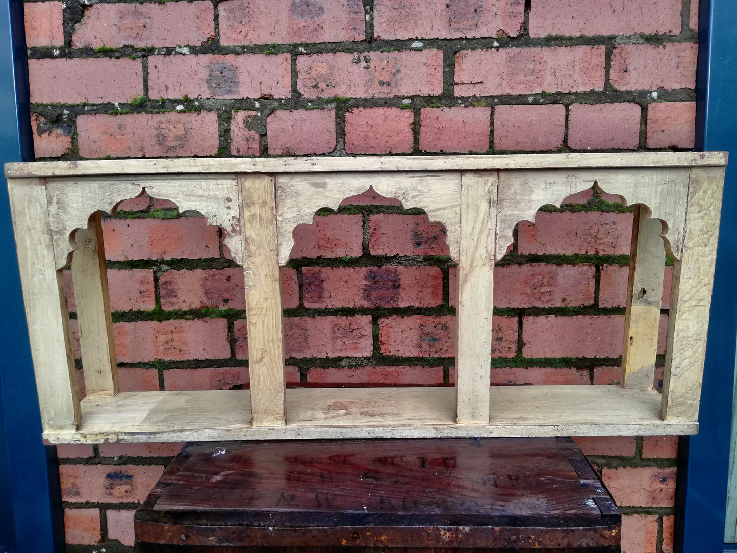 Stunning antique wall shelves with original paintwork and lovely patina