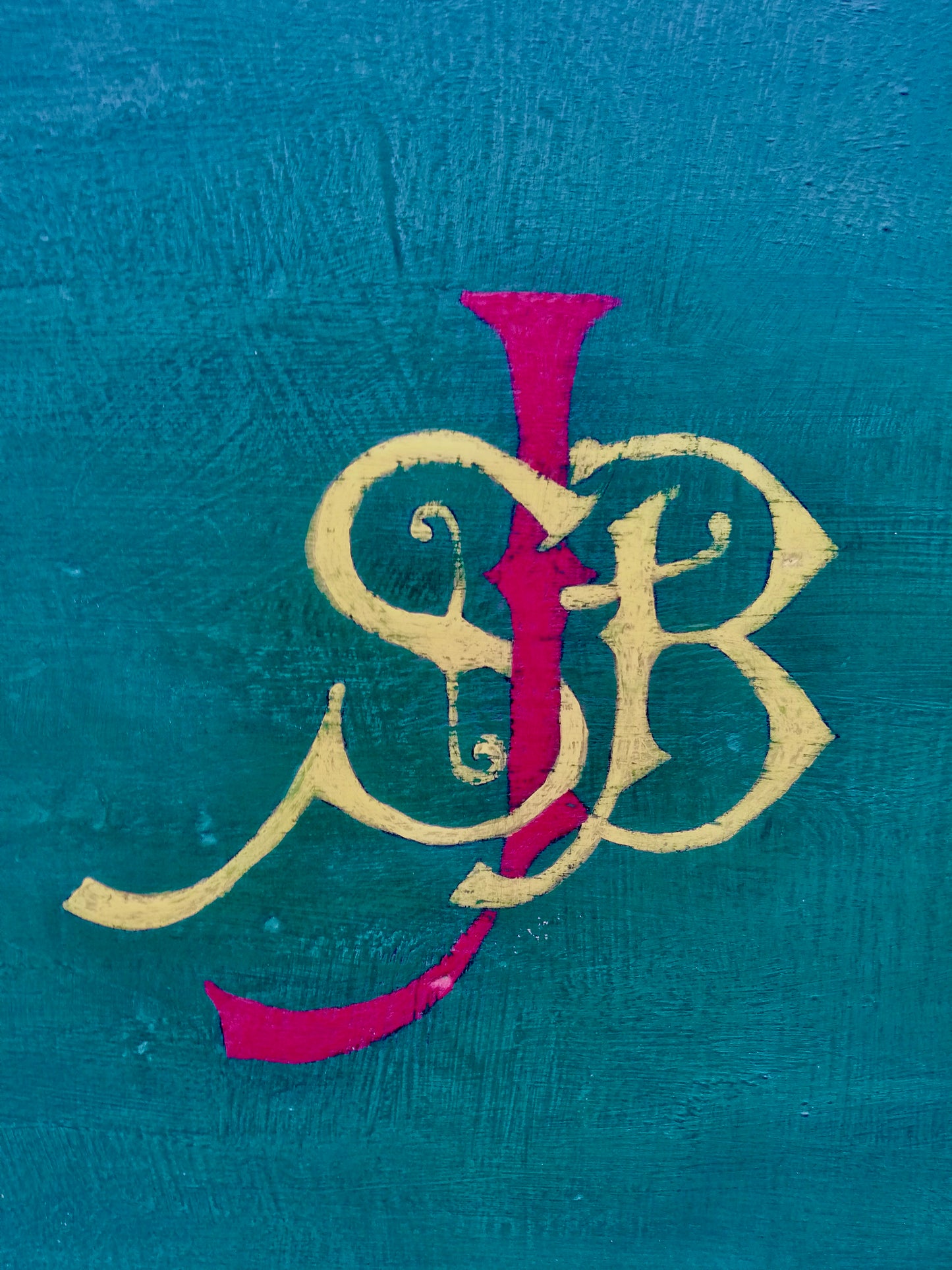 Vintage painted monogram Blanket Box / Chests - painted to order with your personal monogram