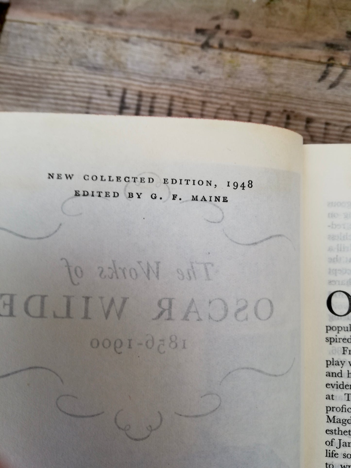 Vintage copy The Works of Oscar Wilde 1948