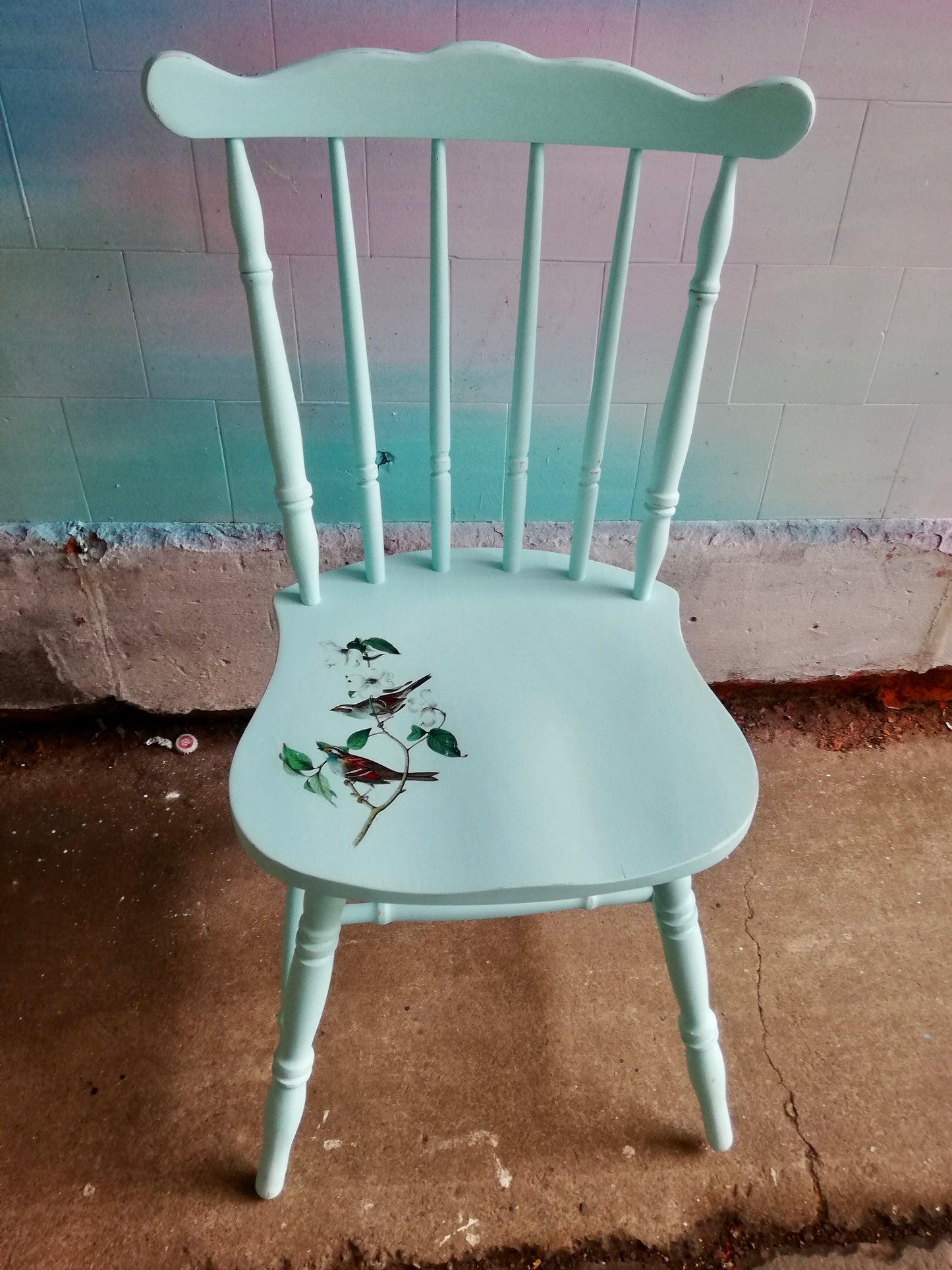 Mismatched vintage dining chair set with your choice of design - painted to order