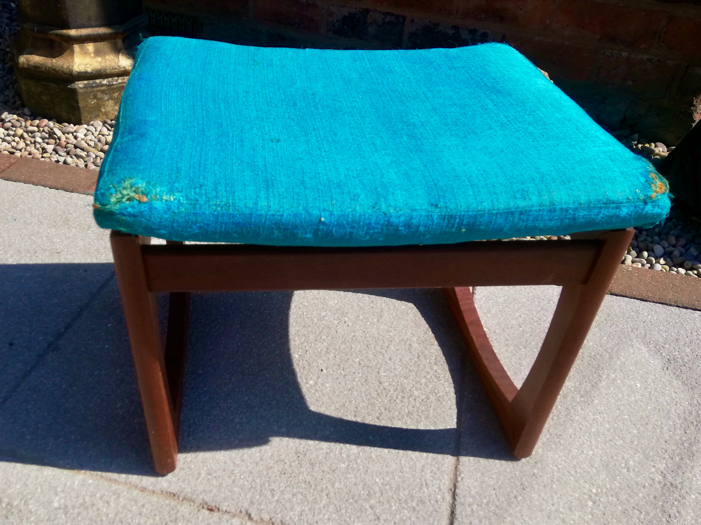Vintage mid century E Gomme G Plan Quadrille dressing table stool available for reupholstery and restoration - price includes restoration