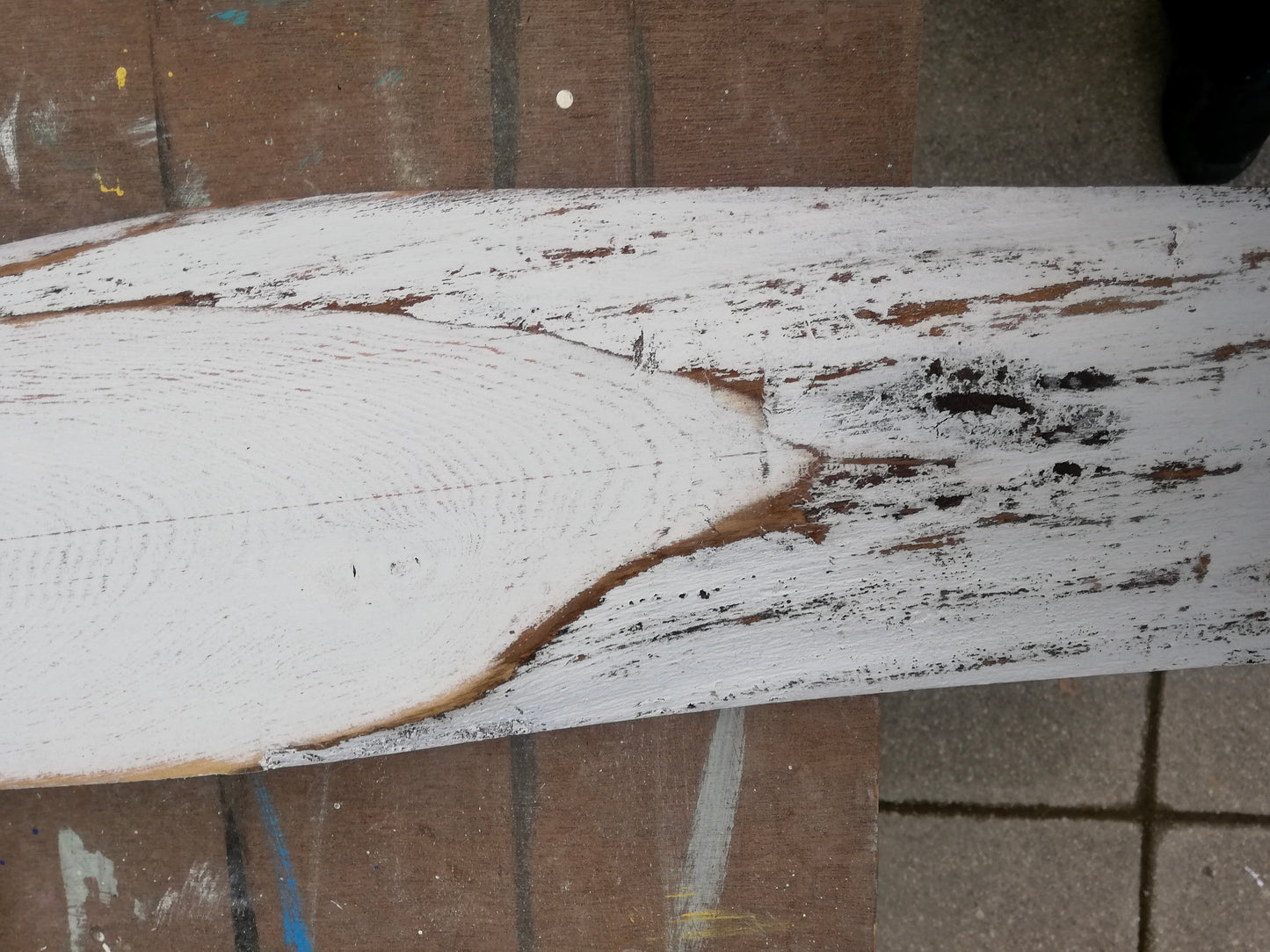 Commission for Mary - painted white rustic shelf