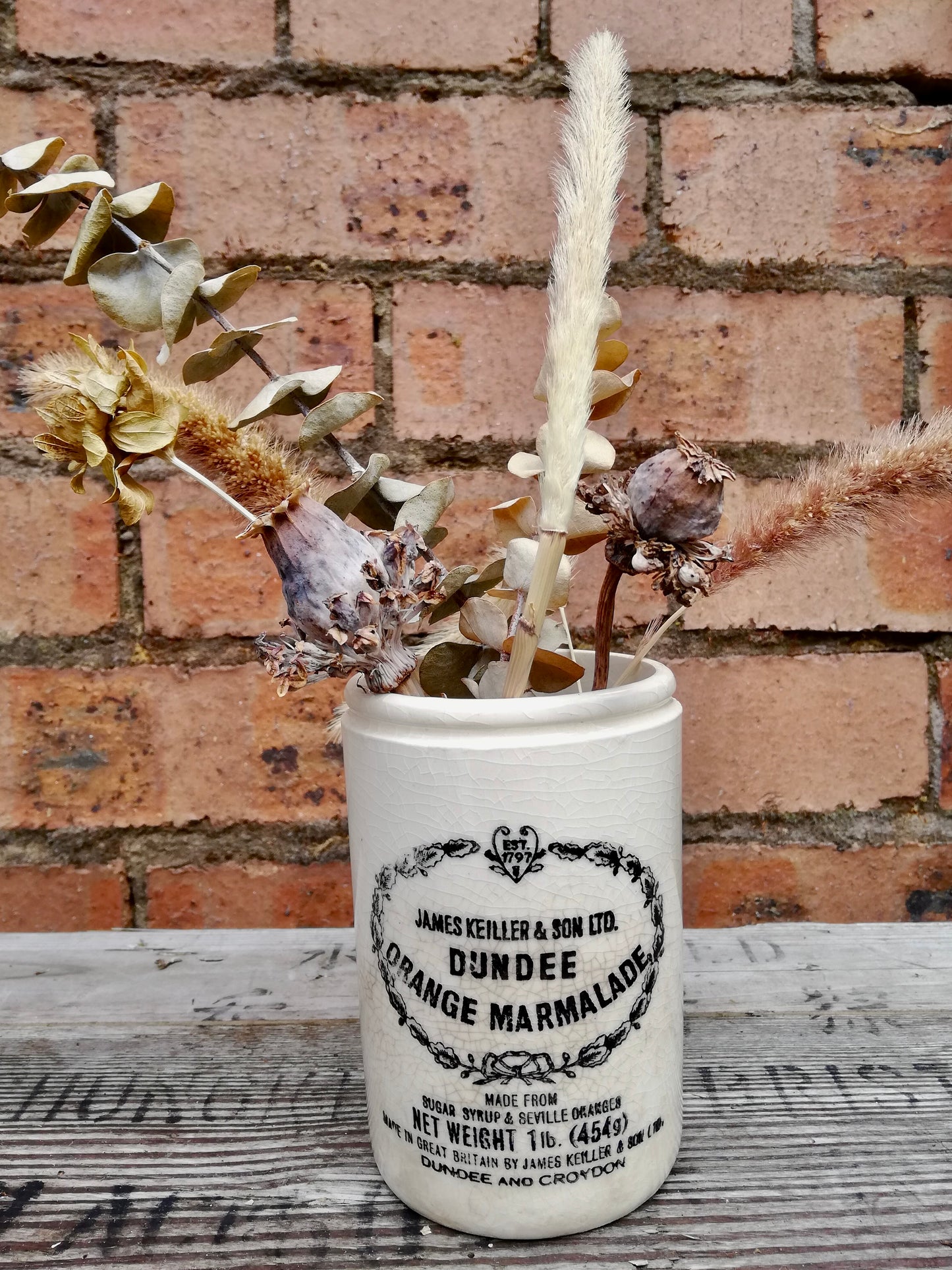 Vintage stoneware utensil pot or vase James Keiller & Son Ltd. Dundee Marmalade.