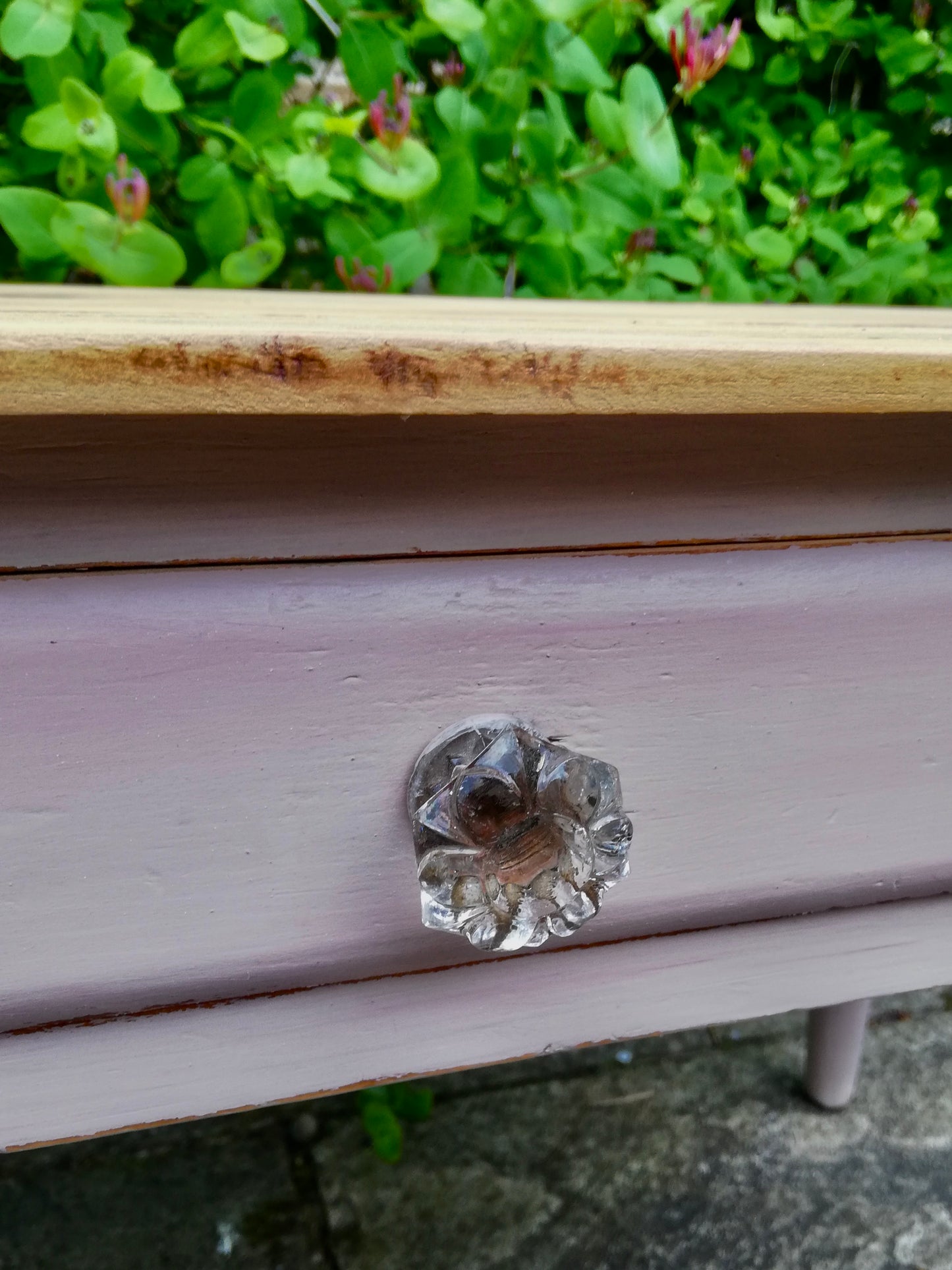 Cute pine low console table