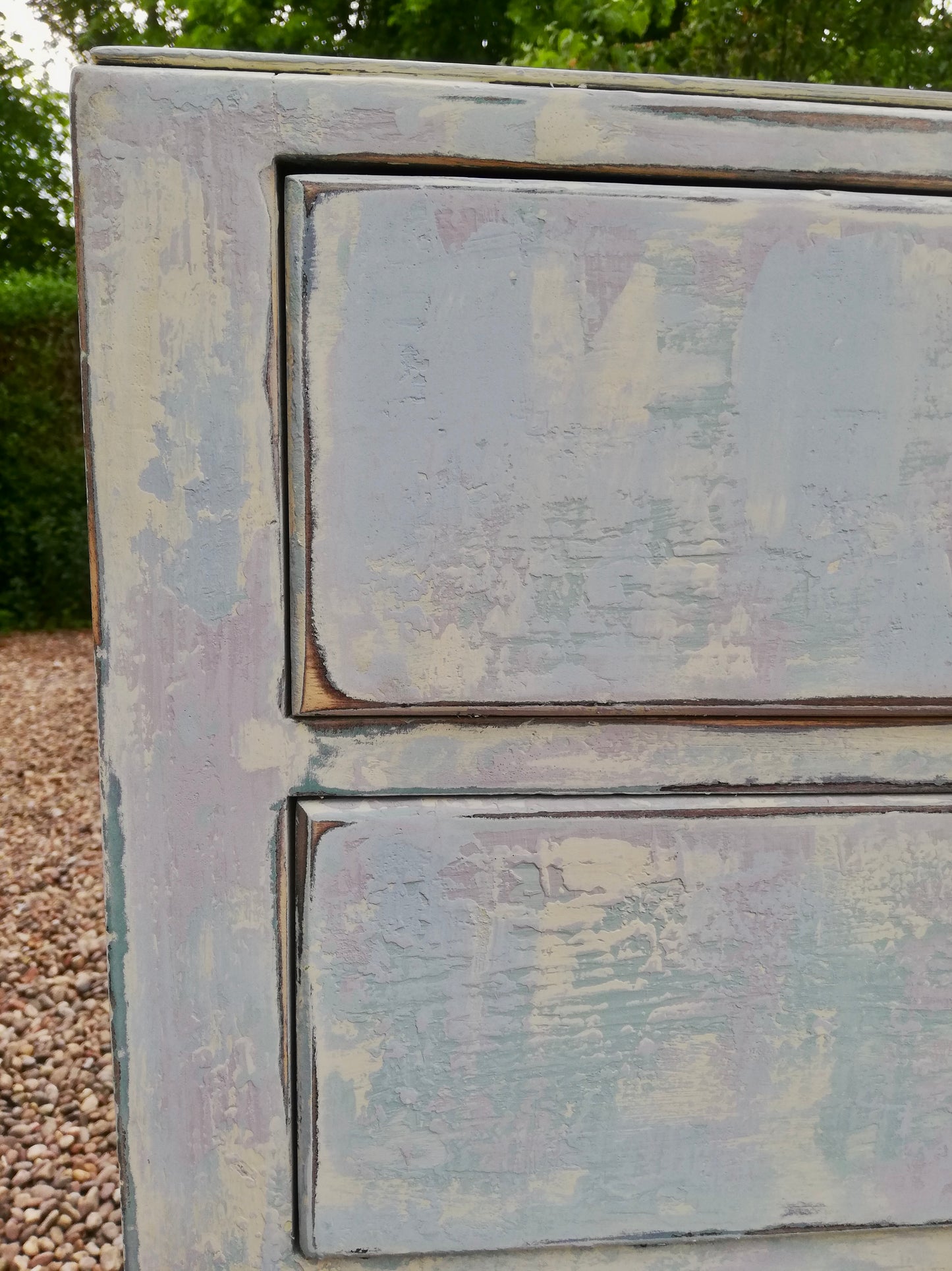 Vintage tall painted chest of drawers