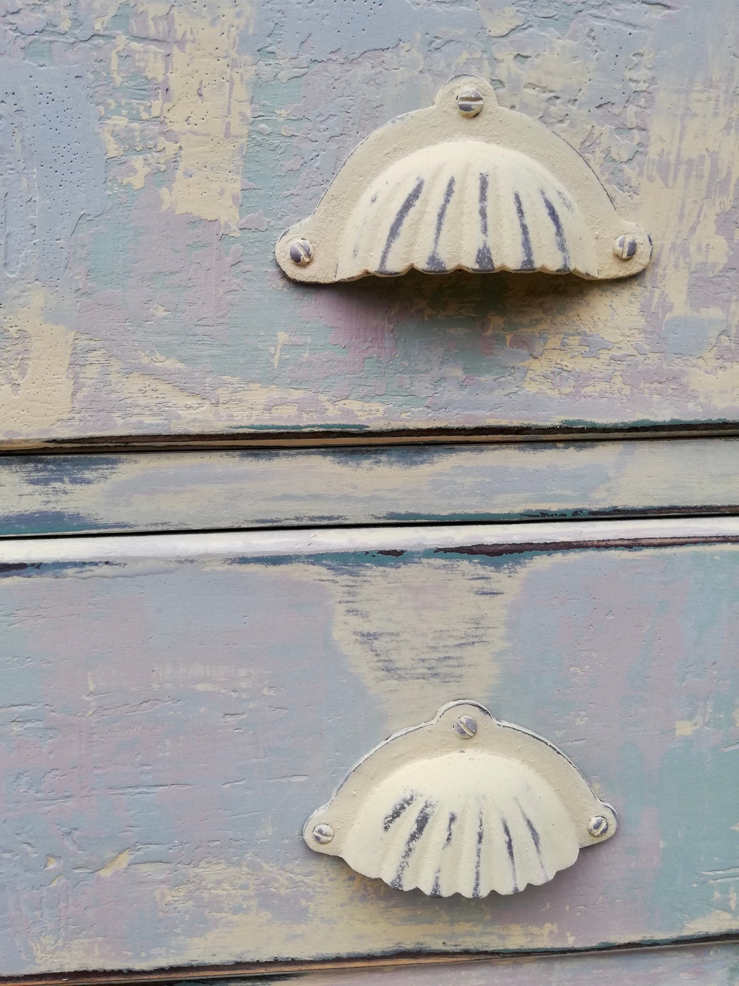 Vintage tall painted chest of drawers