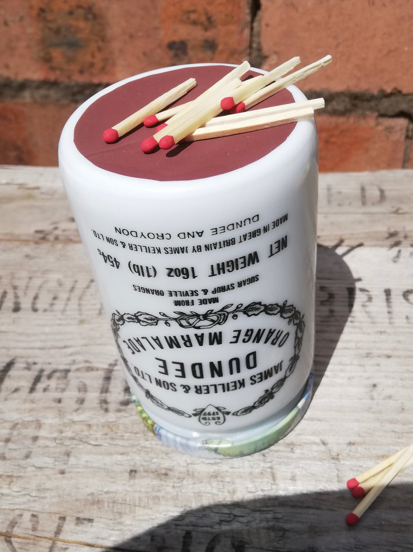 Hand made match strike pot
