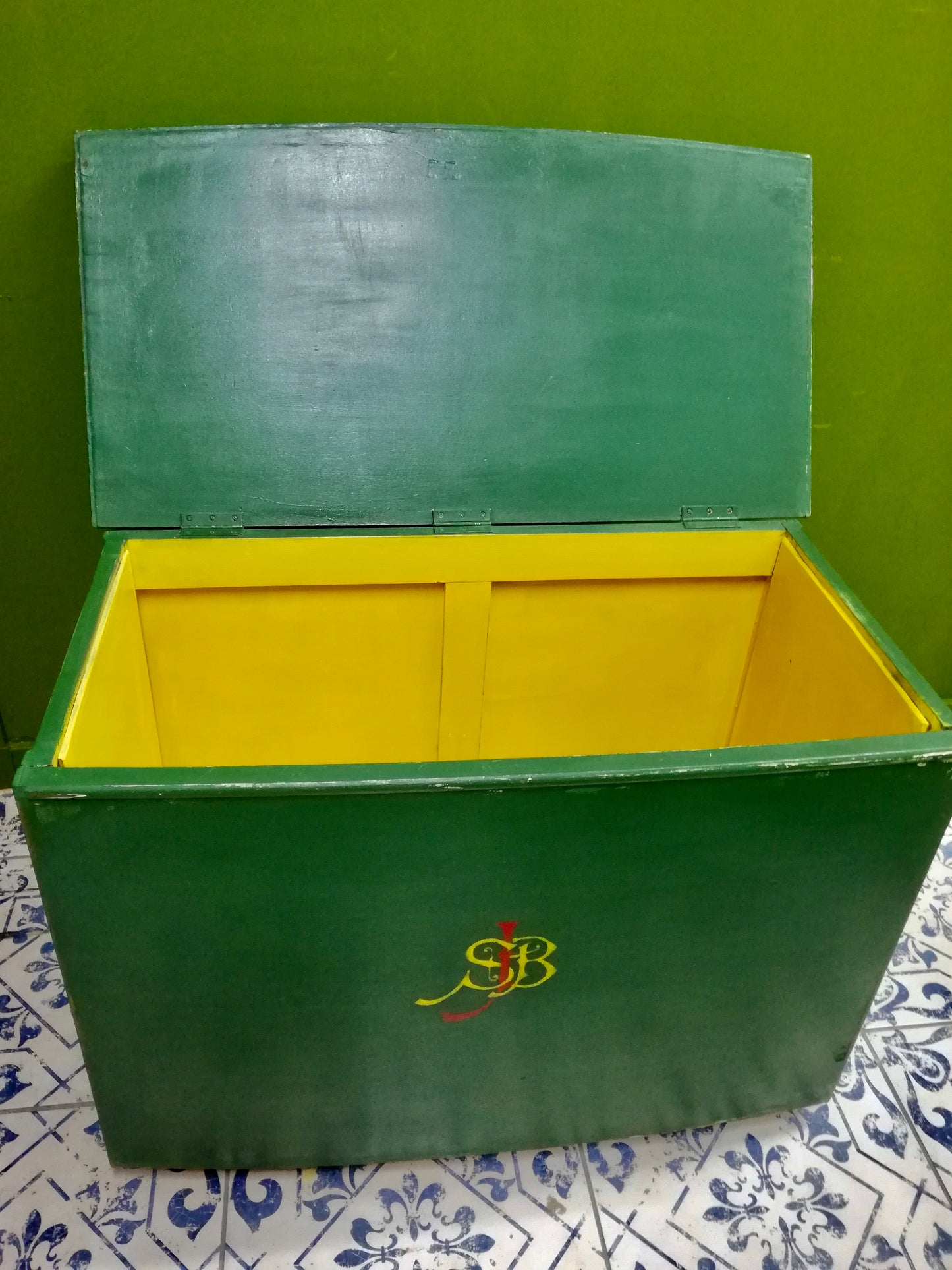 Vintage painted monogram Blanket Box / Chests - painted to order with your personal monogram