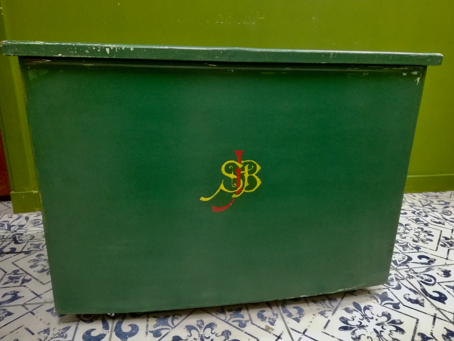 Vintage painted monogram Blanket Box / Chests - painted to order with your personal monogram
