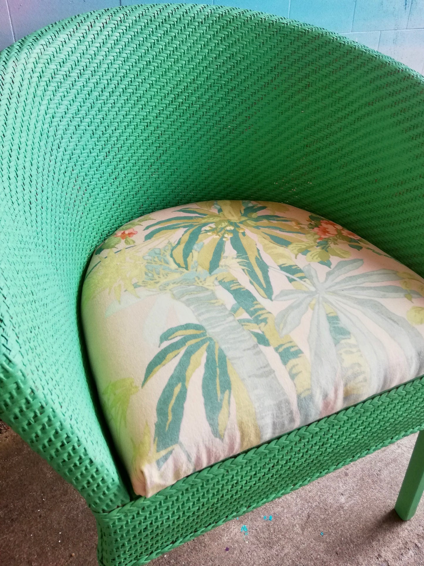 Vintage Lloyd Loom bedroom chair