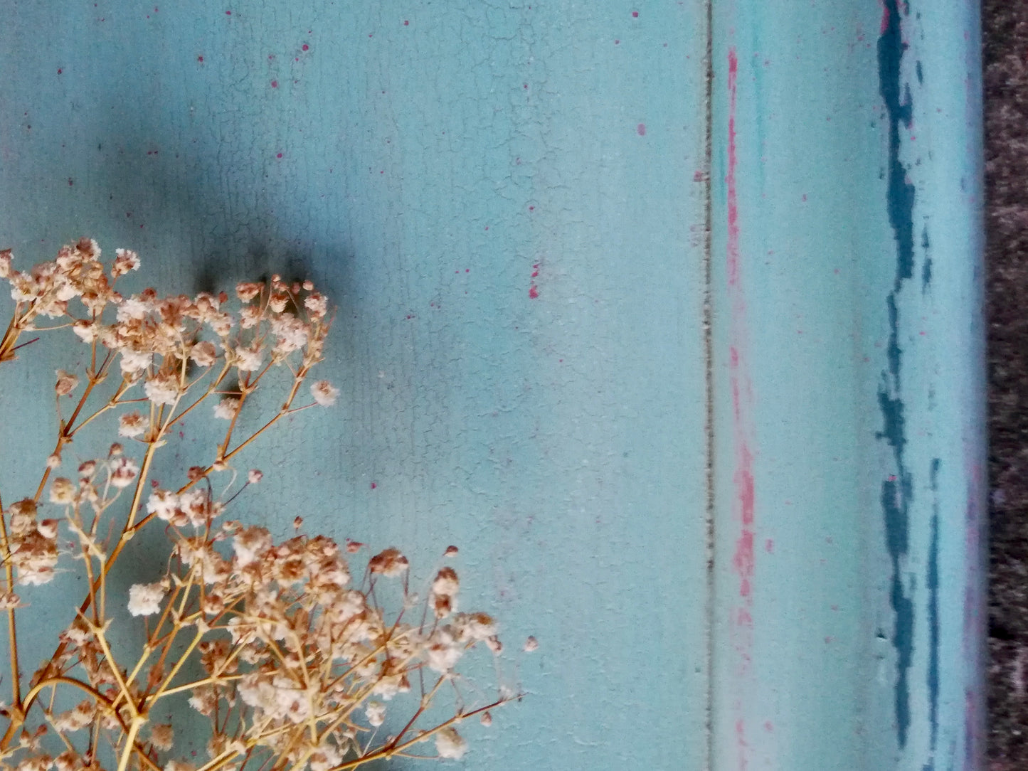 Big solid wooden serving tray hand painted in layers of crackled and chippy Milk Paint