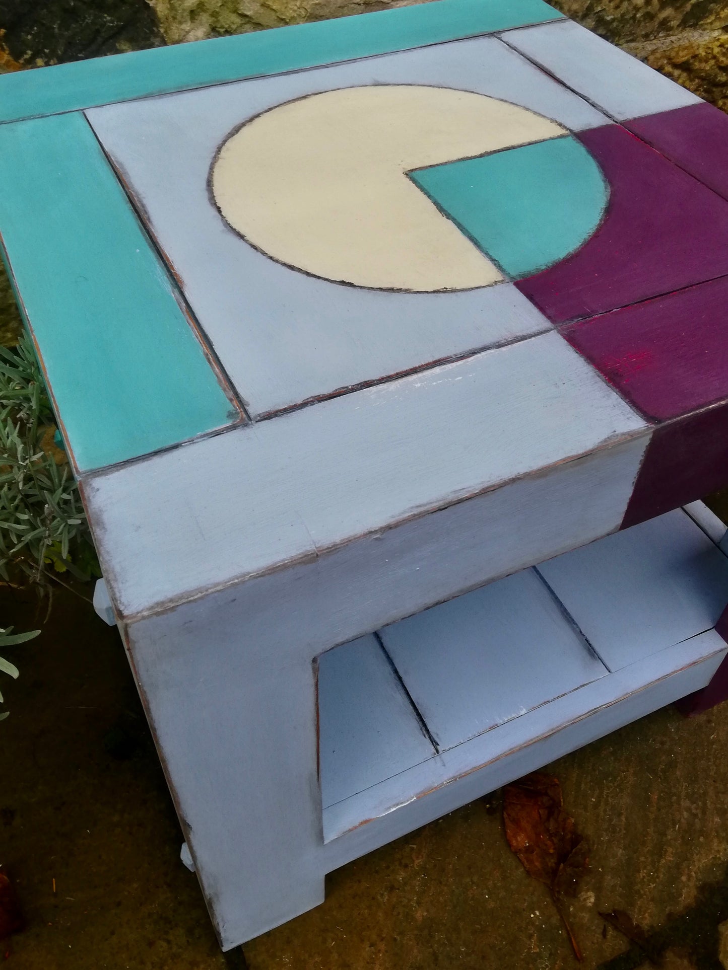 Coffee Table in Annie Sloan geometric