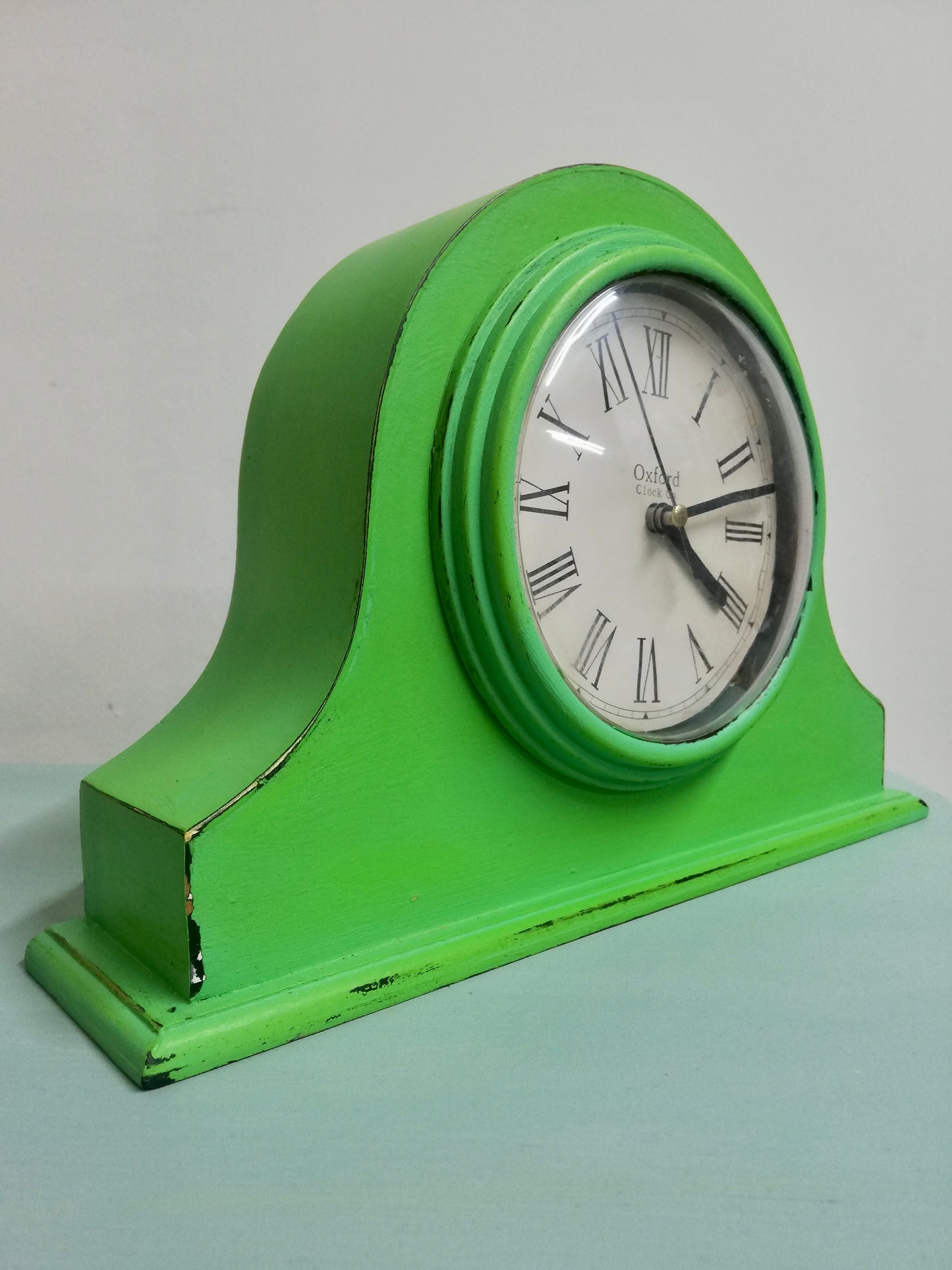 Revamped mantlepiece clock in zesty Green