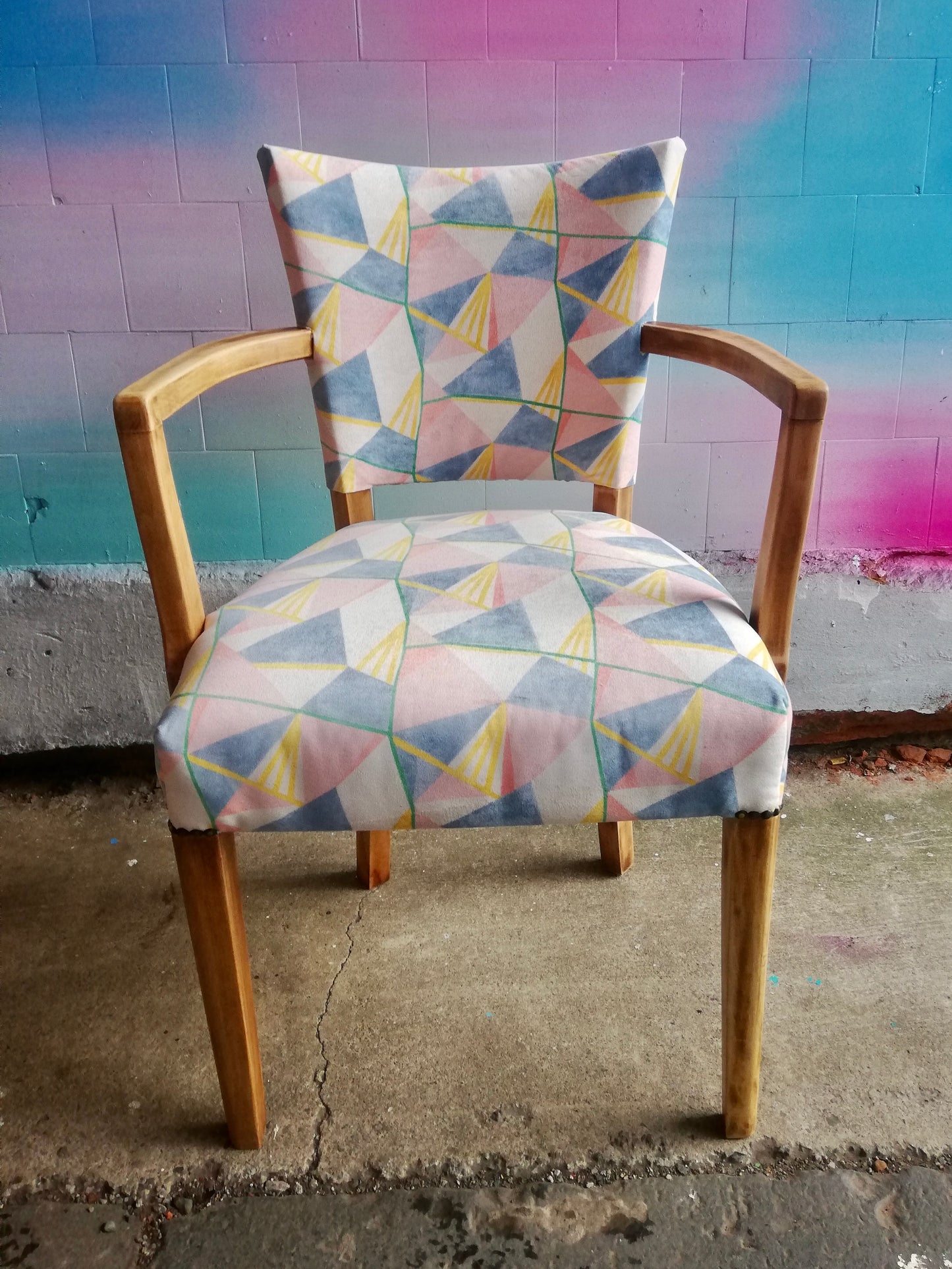 Vintage Art Deco chair fully reupholstered