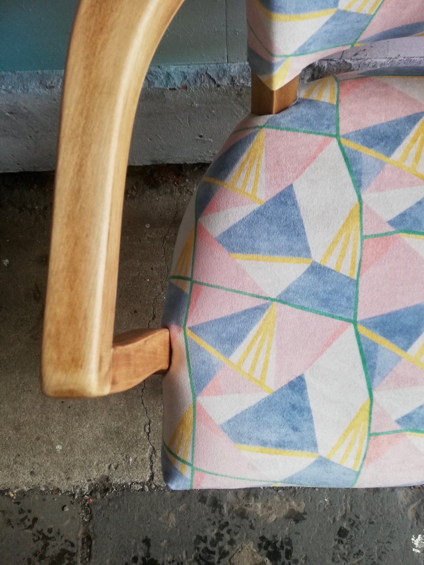 Vintage Art Deco chair fully reupholstered