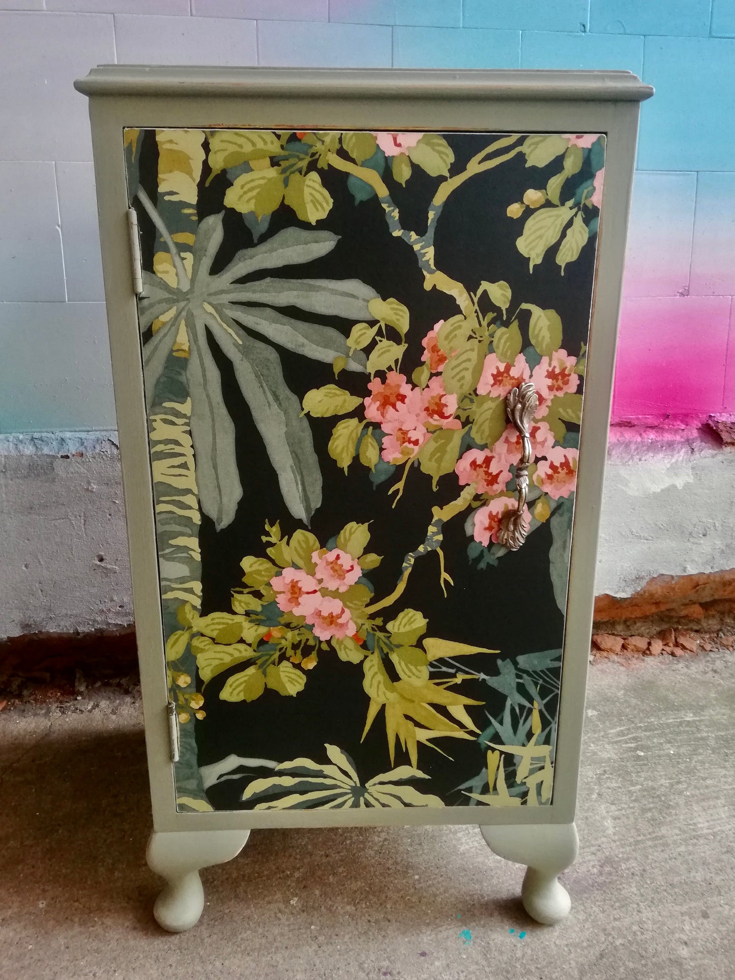 Painted to order - Vintage Wallpaper decoupaged furniture